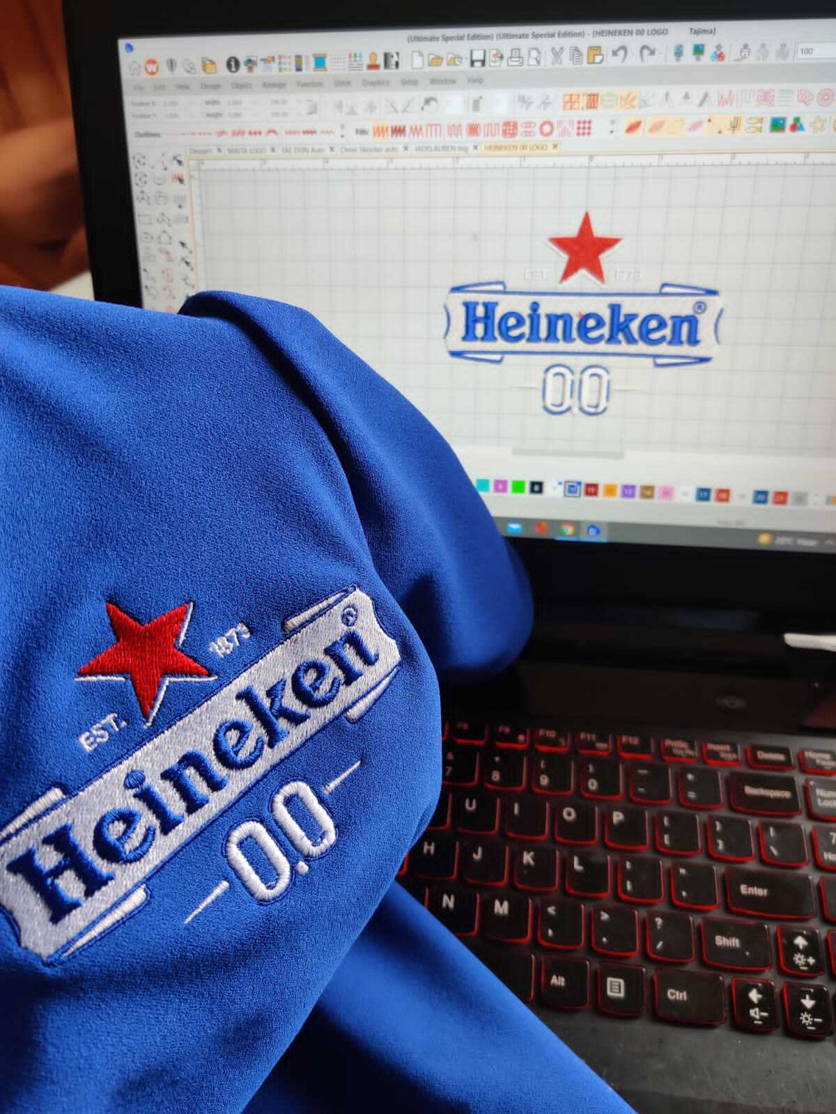 Heineken logo done for Redstripe